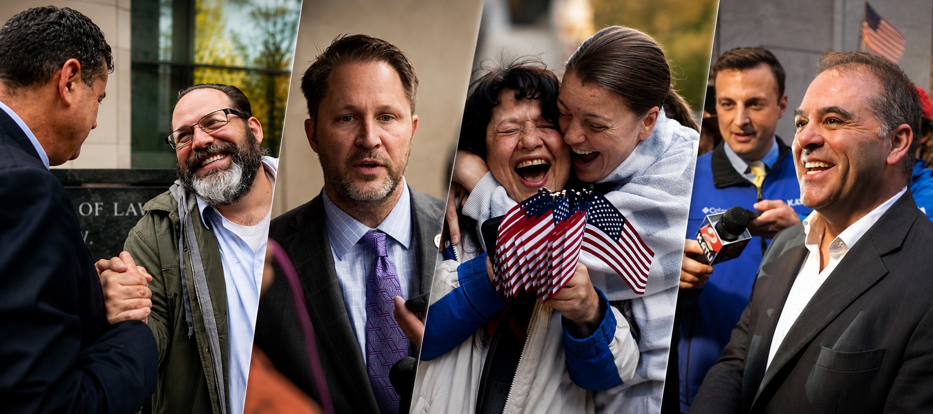 Oregon defendants and families after acquittal